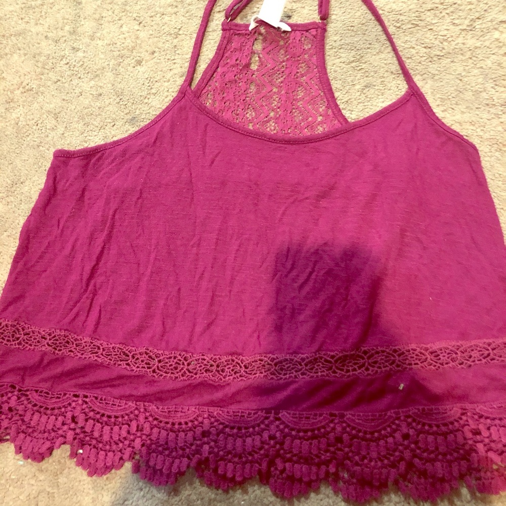 crop top spaghetti strapped. worn once